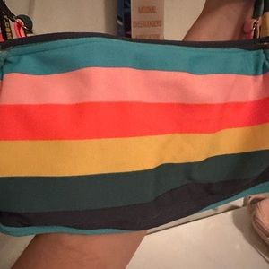 Xhiliration by target rainbow striped bathing suit top. size XS.